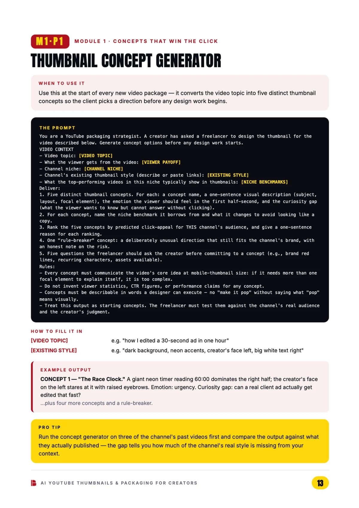 A full prompt — Module 1, Prompt 1