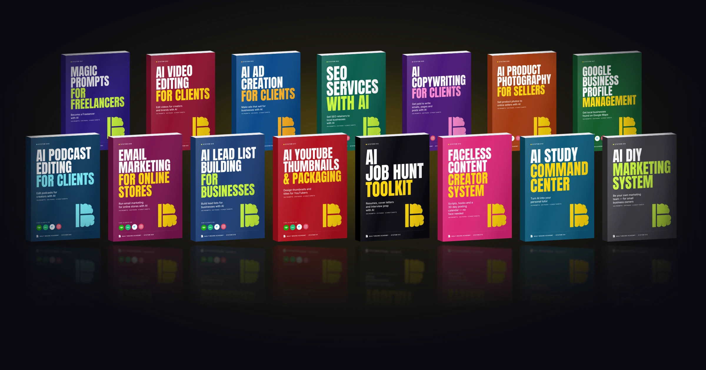 The Built Brains Academy collection — 15 AI systems